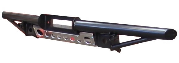 Tubular winch bumper without a-bar