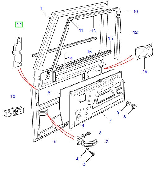 Deflector - Left Hand - GENUINE LAND ROVER