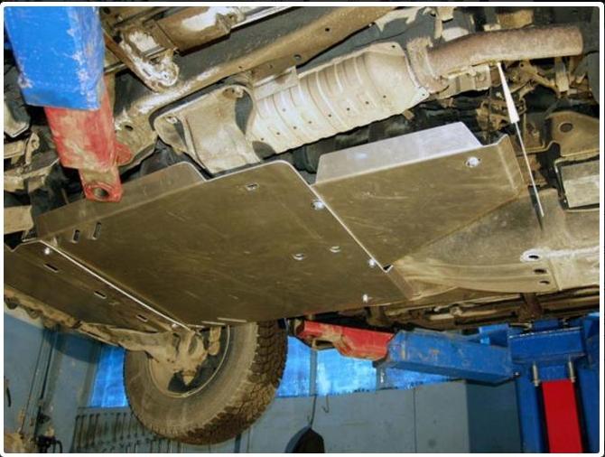 Transfer box and transmission case skid plate aluminum 5mm (3.8, 3.2 DI-D)