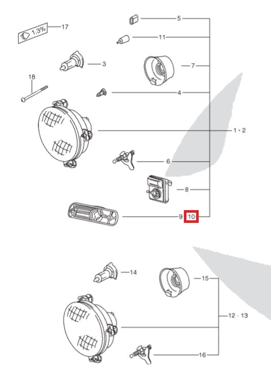 Headlight Regulator Bracket Left Side