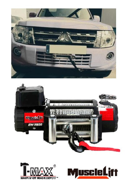 Kit Discreete Winch Mount + Winch TMAX MW9500 12v