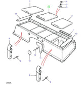 Lid, centre seat base storage compartment (with cubby box)