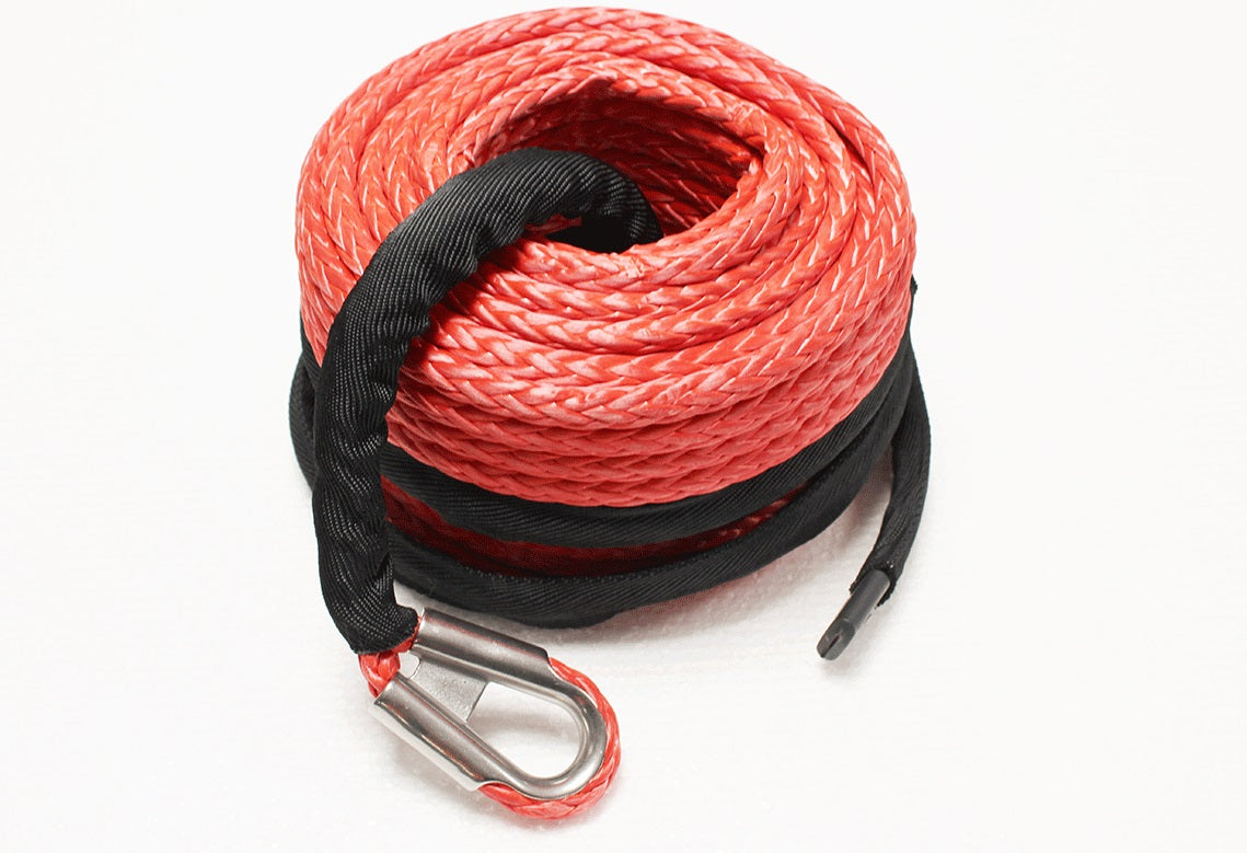 Red 27m 10mm synthetic winch rope for M12.5S and A12000 winches