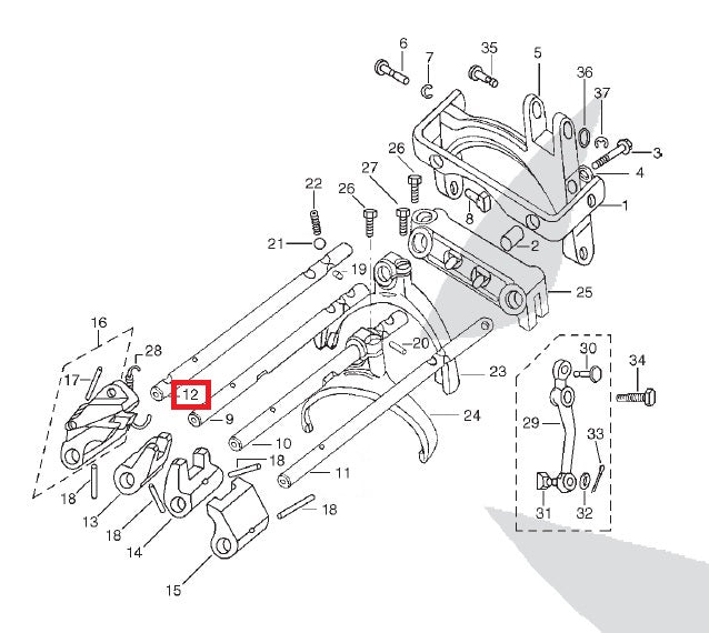 SHAFT - TRANSMISSION - Reverse Gear