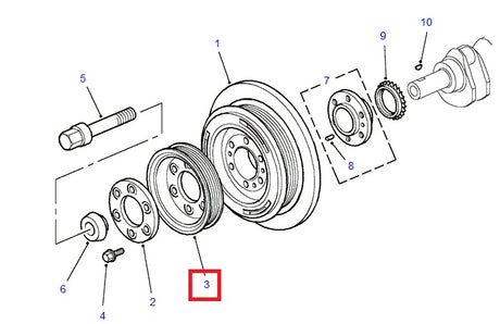 Pulley - aux. drive