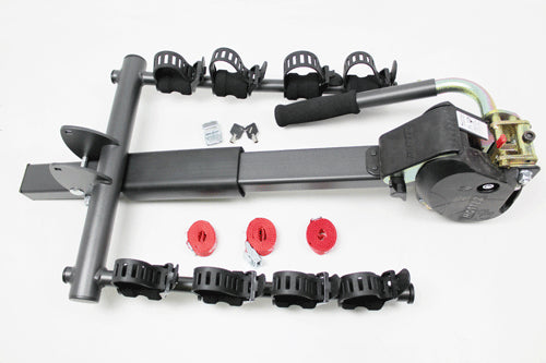 Swanneck towbar mounted reclinable 4 bike carrier