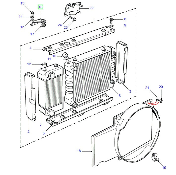 Bracket - radiator upper