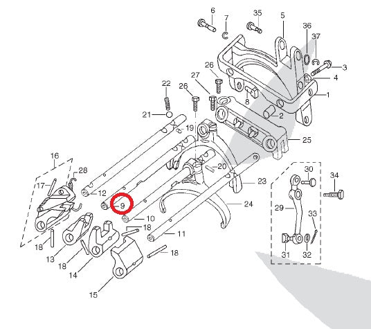 SHAFT - TRANSMISSION - First and Second Gear