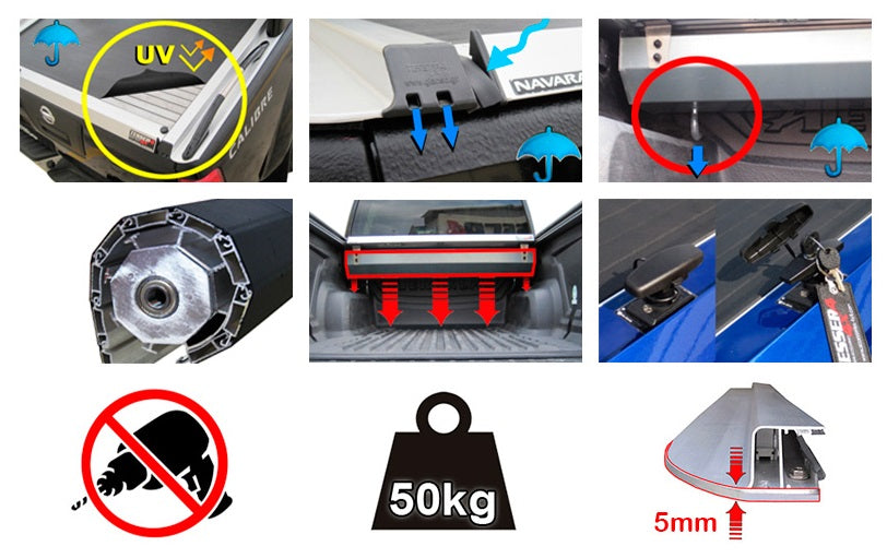 Aluminum roller blind, compatible with OEM stainless steel rolbar (extra cabin)