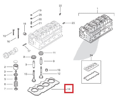 Gasket Cylinder Head - T: 1,20