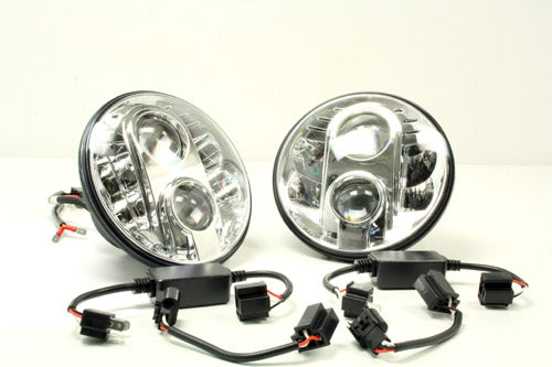 Terrafirma 7" led headlight (pair) rhd & e-marked-dot approved