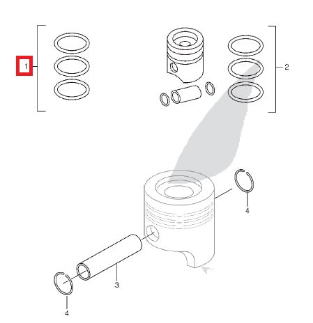 Piston ring set +0.40