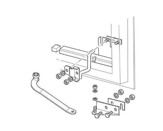 Door check strap / arm full kit for defender - for rear left hand side door - fits