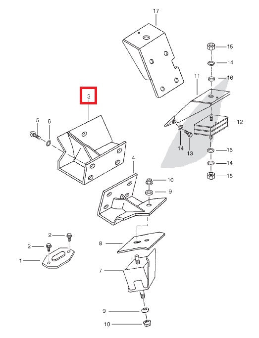 Front Engine Mounting - Right Hand