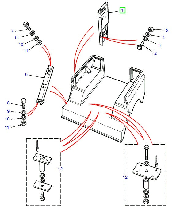 Bracket Seat Belt - Rear LH