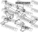 Rear engine mount bushing