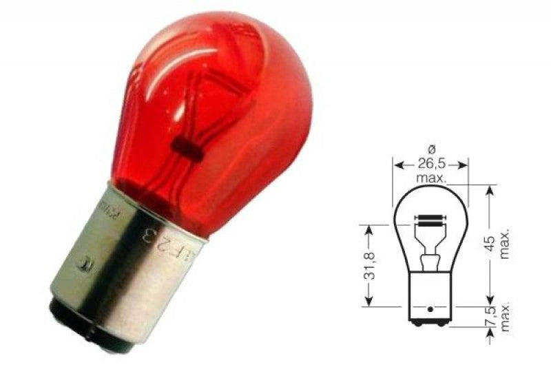 Red 2-pole light bulb