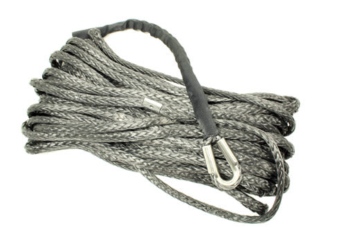 SYNTHETIC WINCH ROPE 11mmX24m SILVER GREY