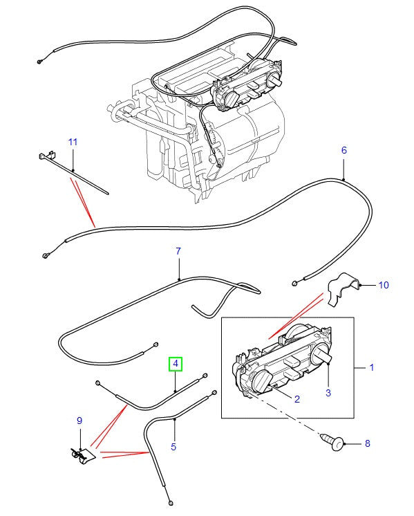 Heater cable demister defender 2007 models on