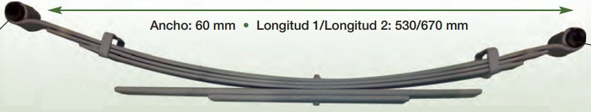 Rear Leaf Spring - Medium Load + 300Kg