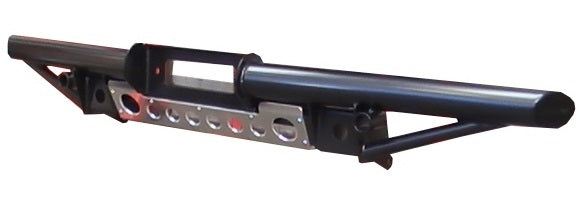 Tubular winch bumper without a-bar