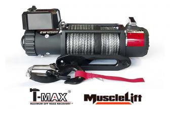 Winch T-MAX Muscle-Lift MW12500 12V 5665kg plasma cable