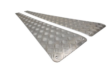 Aluminum Upper Fin Protector - No Vent or Aerial Hole - Includes stainless steel fixing kit - Pair