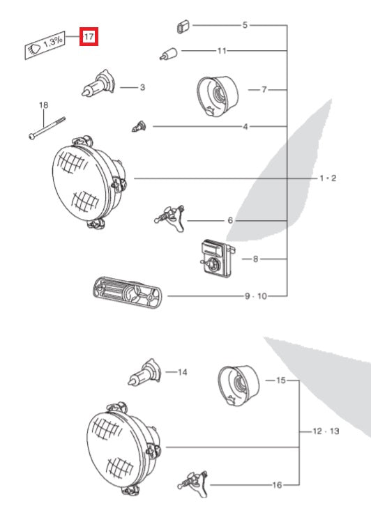 Initial Headlight Regulation Label