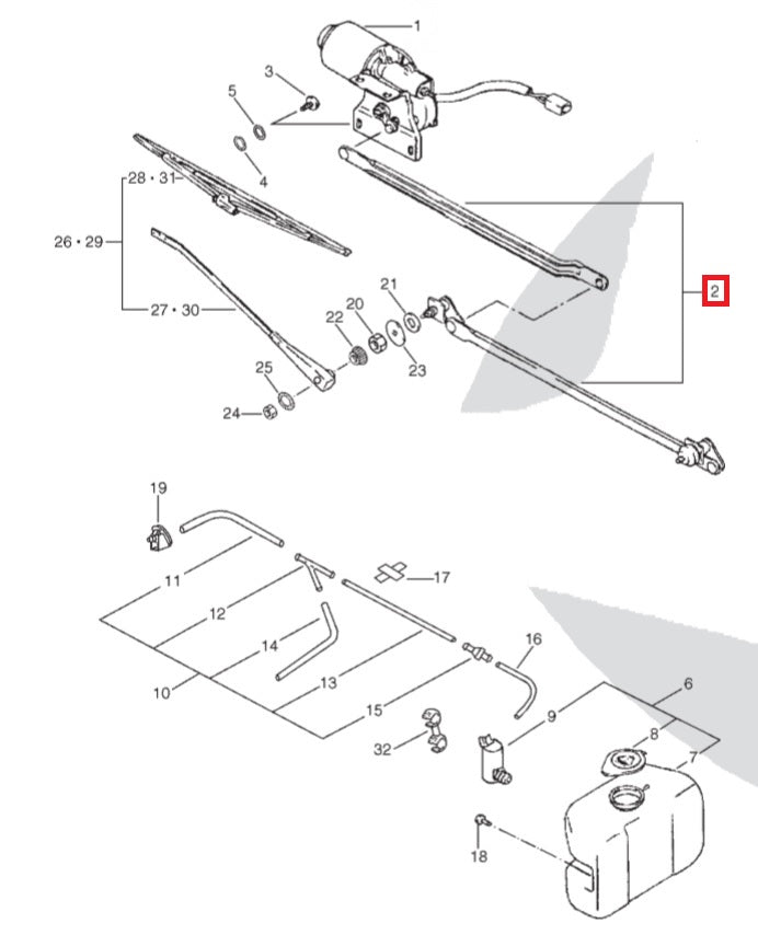 Windshield Wiper Motor Crankset