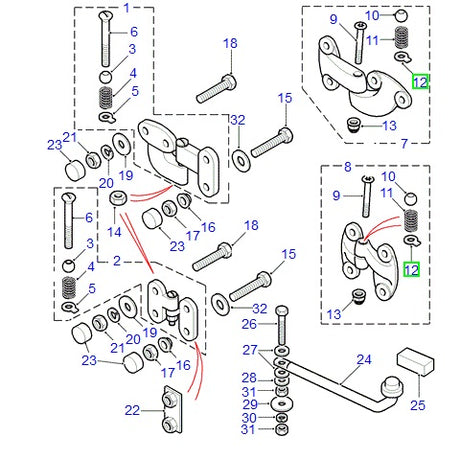 Hinge Lockwasher Door