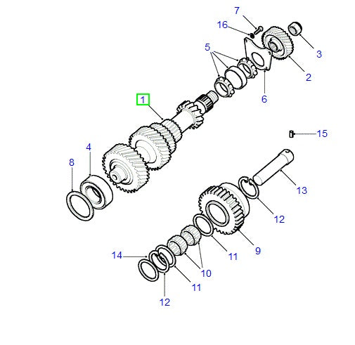 Secondary Shaft - Intermediate - Fixed Gear