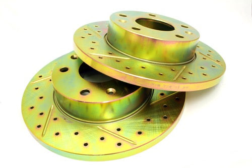 Drilled And Grained Brake Discs - Pair