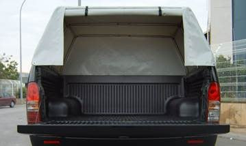 Square Canvas Hood + Arches – NAVARA D23 KING CAB (Guideline Image mounted on another car)