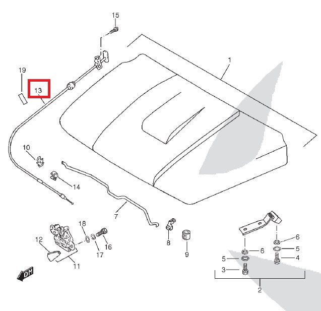 Cable bonnet release