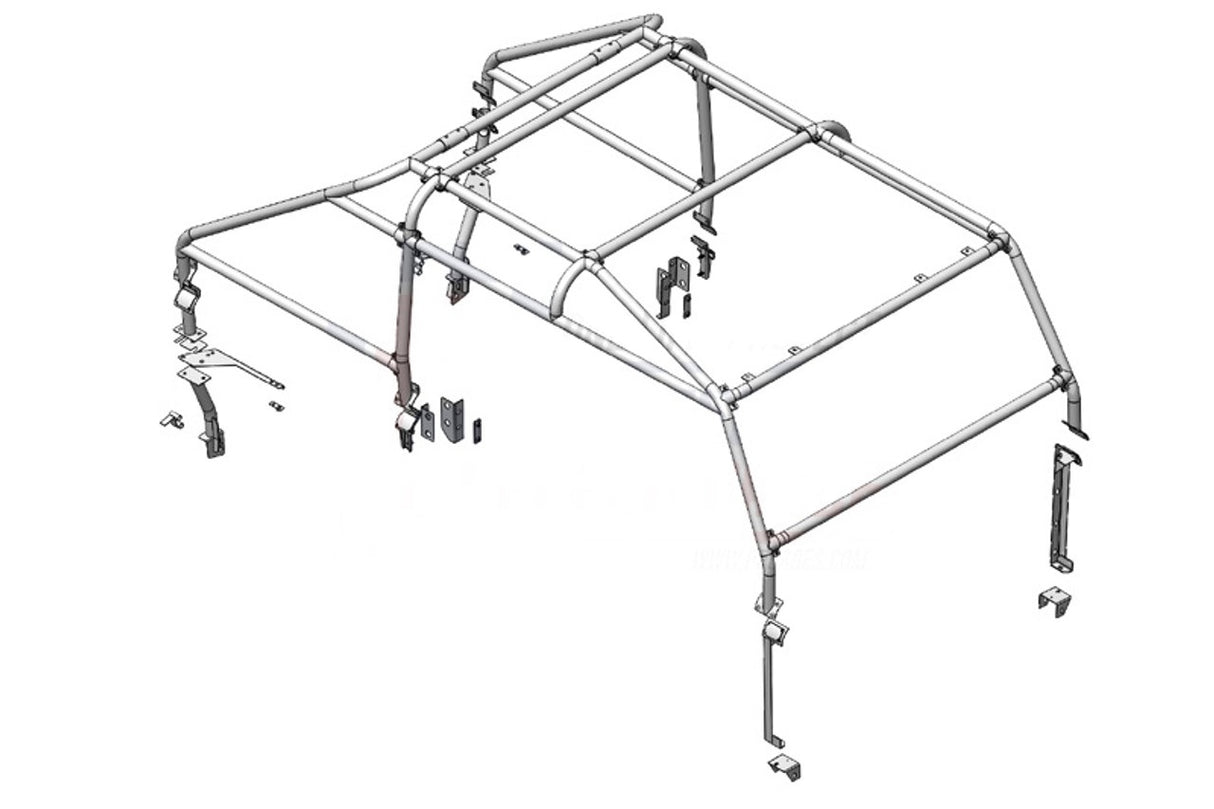 6 Point External Full Roll Cage