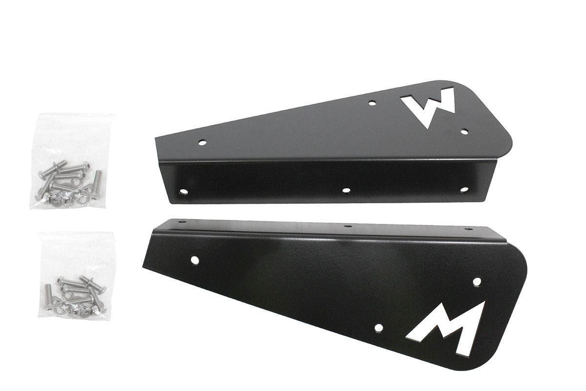 Terrafirma stainless steel mudflap brackets rear 90 black (pair)