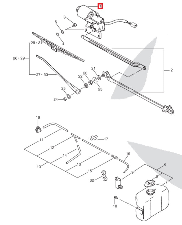 Windshield Wiper Motor Assembly