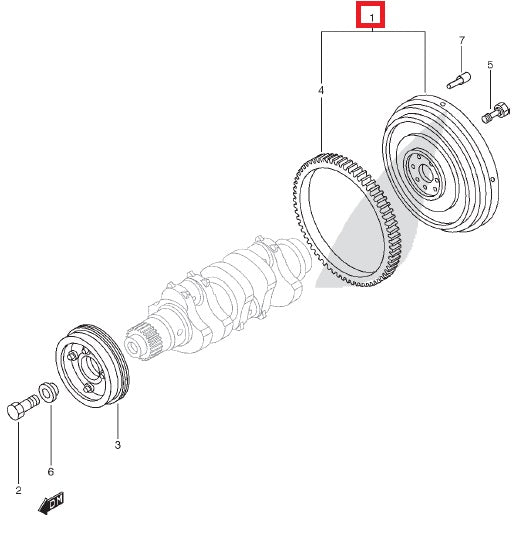 Flywheel assembly - Type 2