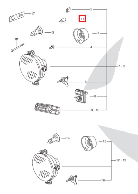 Position Lamp Holder Pin