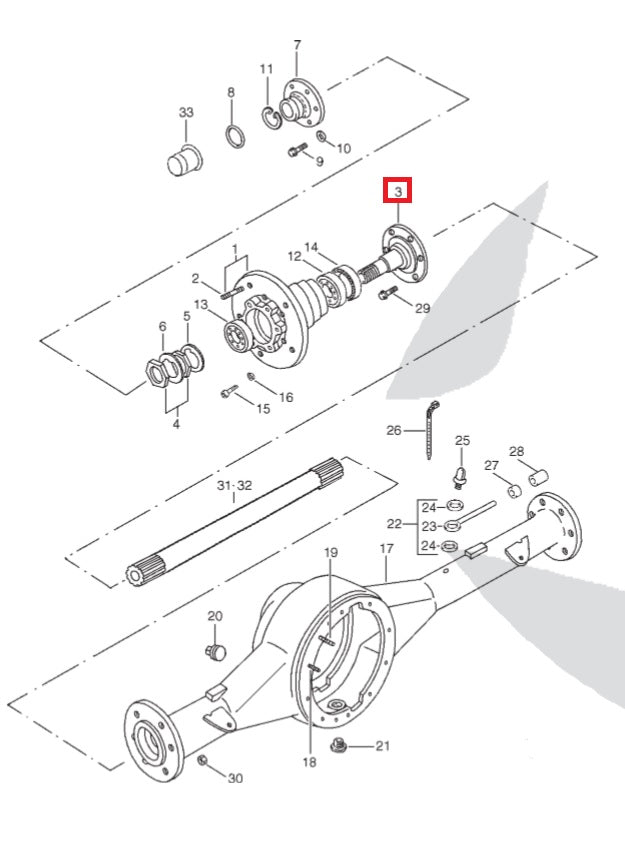 Rear Stub Axle