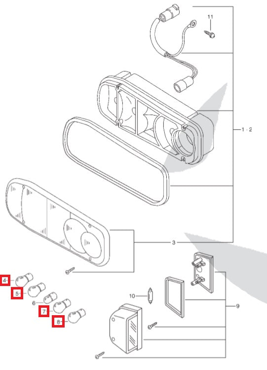 Flashing, Brake, Reverse and Fog Lamp (Unit)