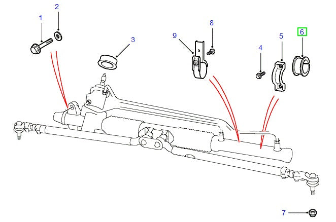 Rubber Steering Bracket