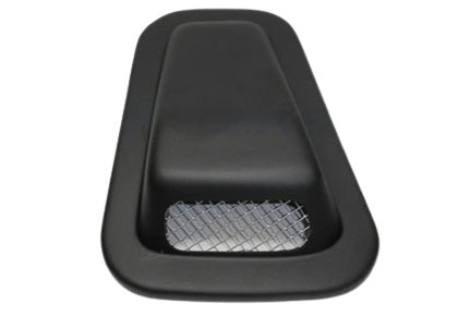 Wing Top Grille - With Mesh Grill - Black Plastic - Left Side