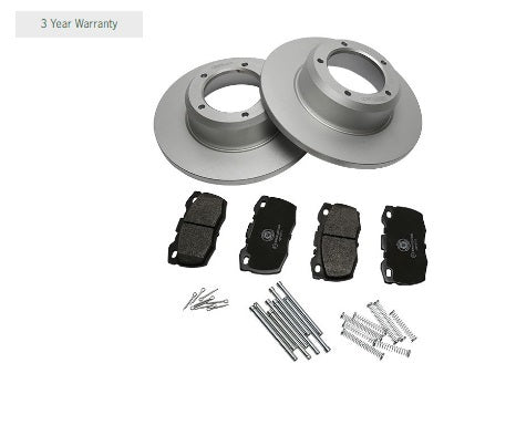 Geomet front brake disc & pad kit suitable for defender 90 vehicles up to (v)ha701009